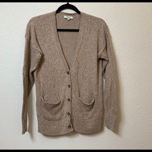 Madewell women’s cardigan tan &cream color size XS